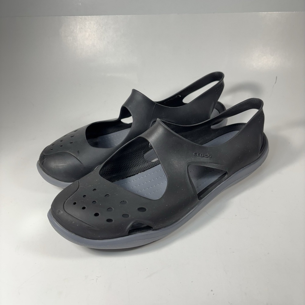 Crocs Swiftwater Wave Black‎ Sandals Shoes Comfort Waterproof Women's Size 11